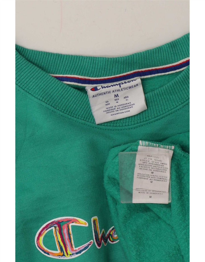Pulover cu grafic pentru femei Champion UK 14 Bumbac verde mediu