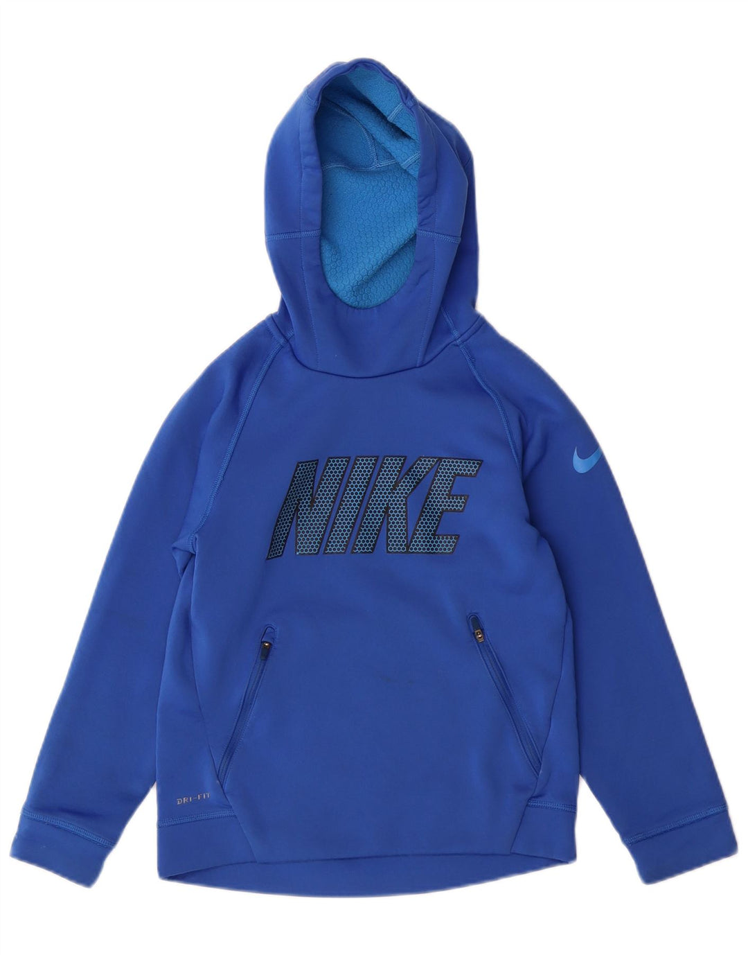 Pulover NIKE Dri Fit Graphic pentru băieți 8-9 ani Poliester albastru mic