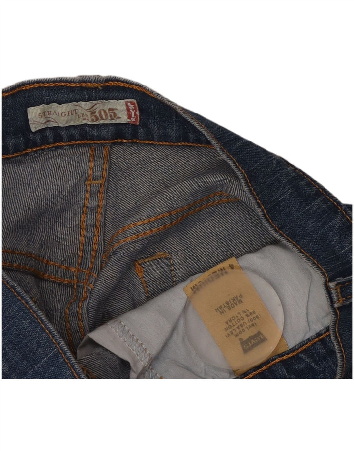 Blugi drepti pentru femei Levi's 505 US 4 Small W28 L32 Bumbac albastru