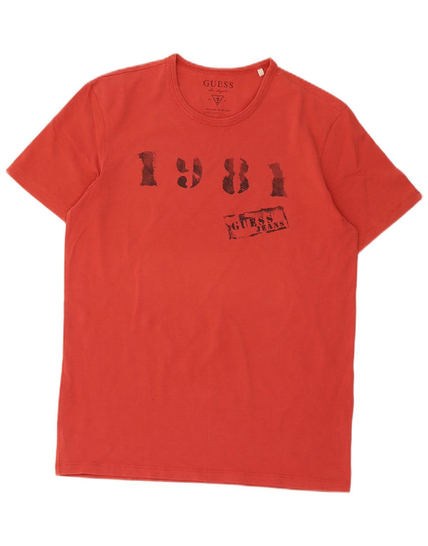 Tricou grafic Guess pentru femei, UK 18 XL, bumbac roșu