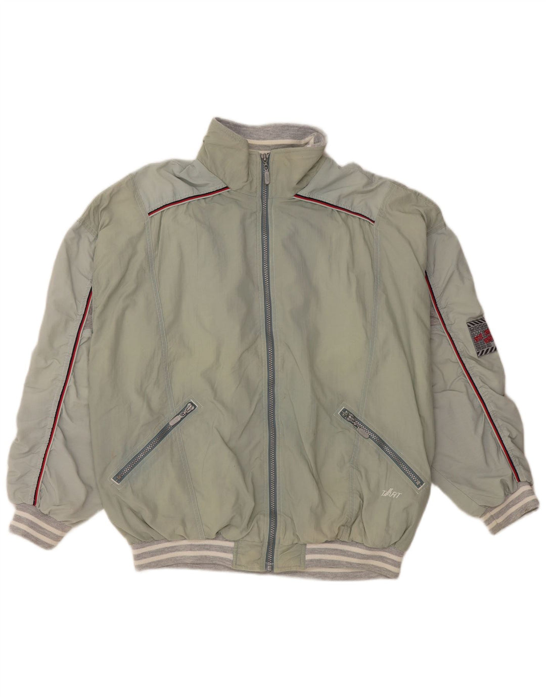 Jachetă de trening pentru bărbați VINTAGE, verde mare, color block