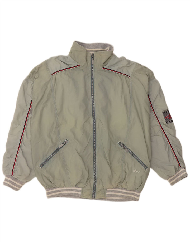 Jachetă de trening pentru bărbați VINTAGE, verde mare, color block