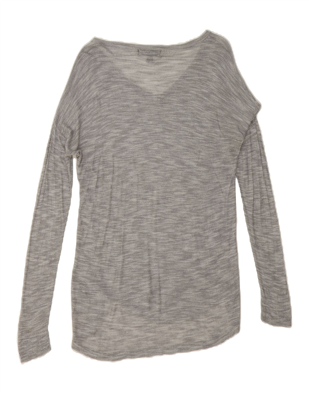 MOSSIMO Womens V-Neck Jumper Sweater UK 14 Medium Grey Flecked Rayon Vintage Mossimo and Second-Hand Mossimo from Messina Hembry 