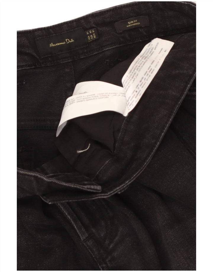 Massimo Dutti Blugi pentru bărbați slim EU 40 Medium W31 L31 Bumbac negru