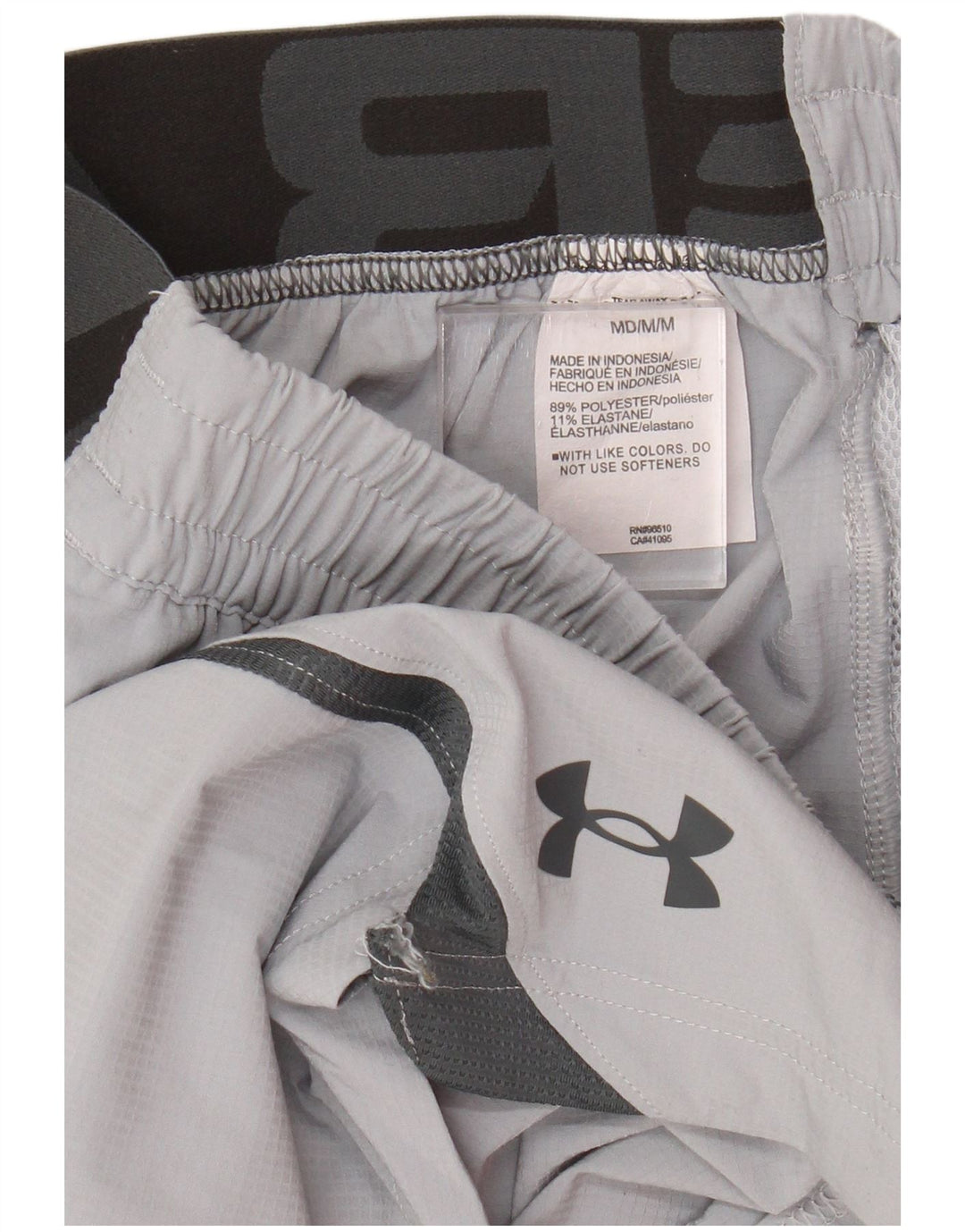 Pantaloni scurți sport grafic Under Armour pentru bărbați, gri mediu, poliester color bloc