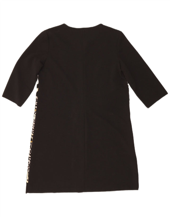 Rochie pentru femei Zara cu mâneci 3/4 din poliester mare negru UK 16