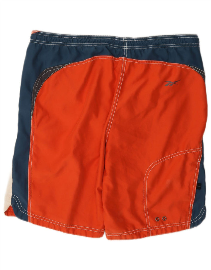 Pantaloni scurți de înot grafic pentru bărbați Reebok, portocaliu mediu, poliester