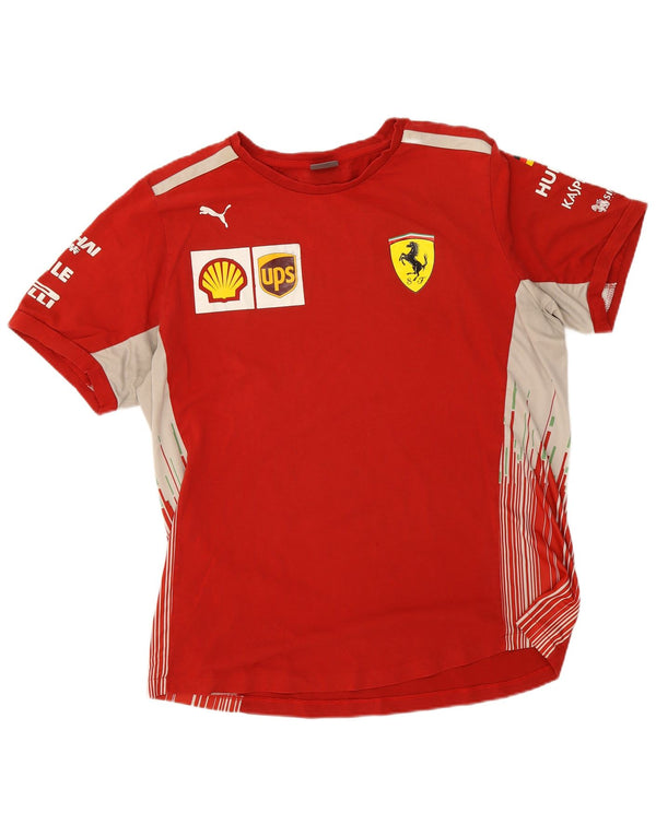 Tricou cu grafic Puma Ferrari pentru bărbați Top XL bumbac roșu