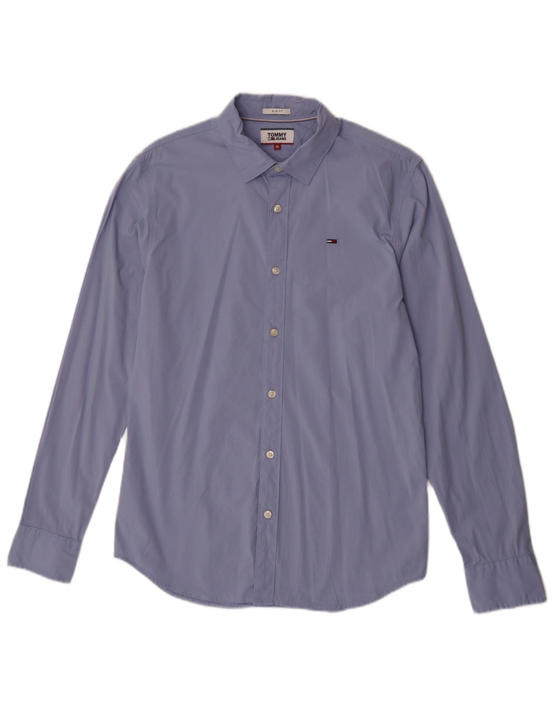 Cămașă Slim Fit Tommy Hilfiger pentru bărbați, bumbac albastru mediu