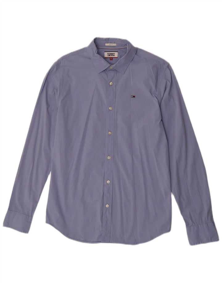 Cămașă Slim Fit Tommy Hilfiger pentru bărbați, bumbac albastru mediu