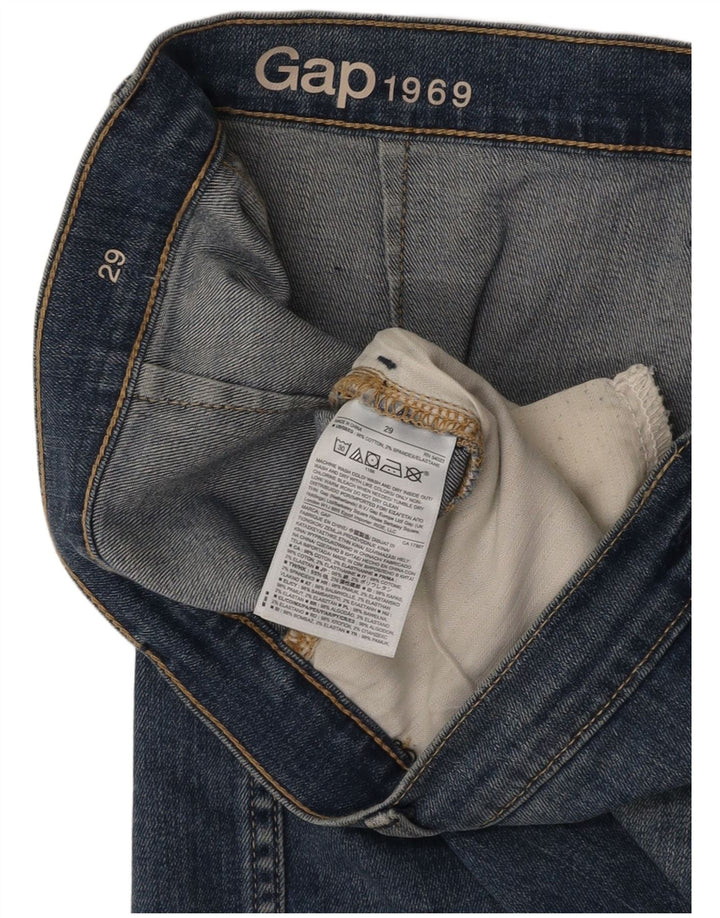 Fusta de blugi pentru femei GAP W29, bumbac albastru mediu