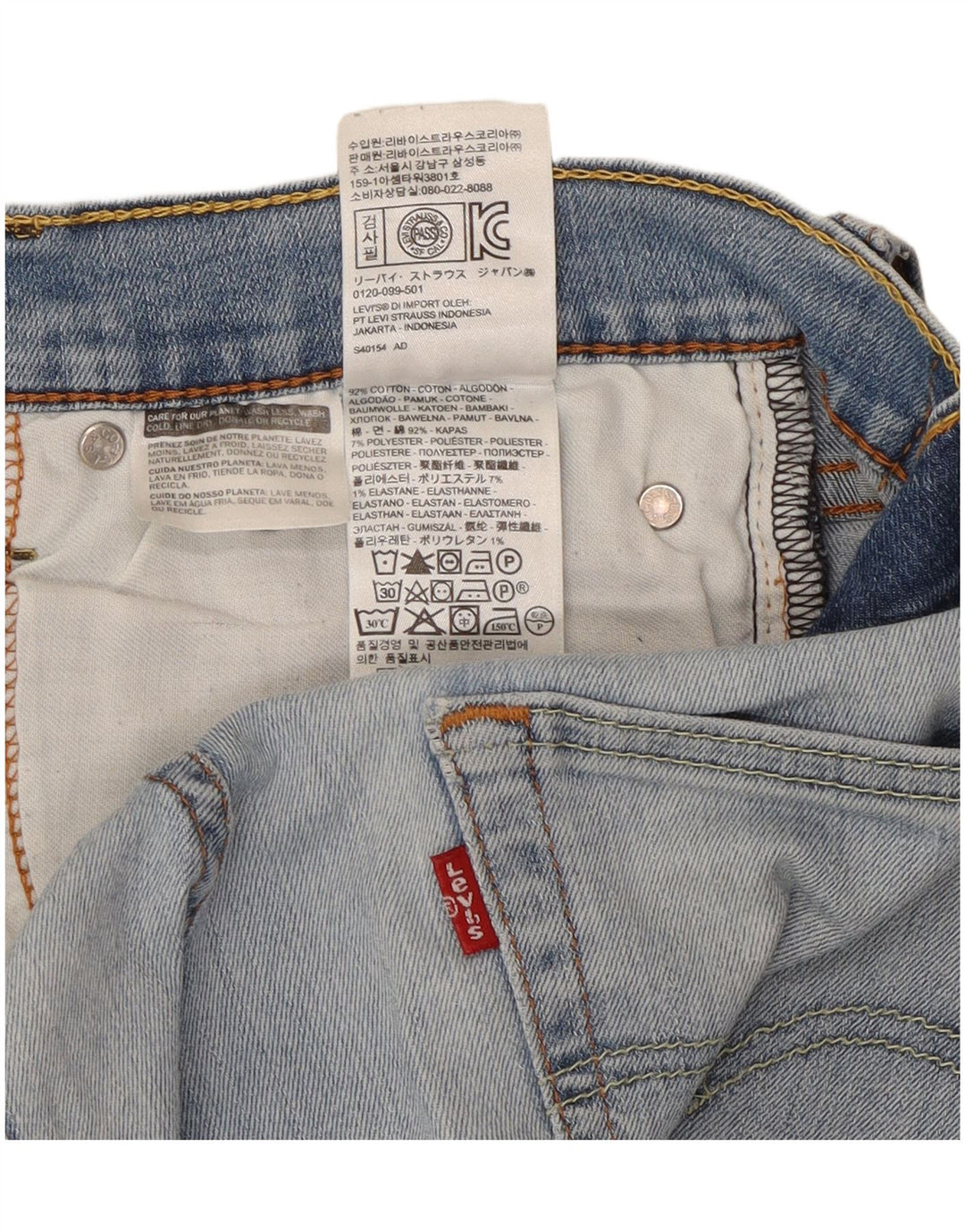 Blugi slim pentru bărbați Levi's W31 L34 Bumbac albastru