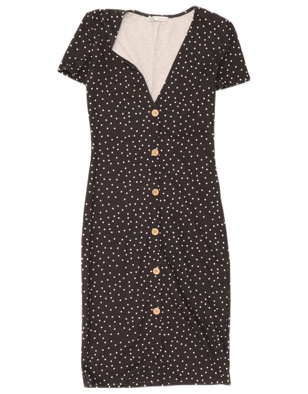 Rochie pentru femei Zara Marea Britanie 8 Poliester cu buline negru
