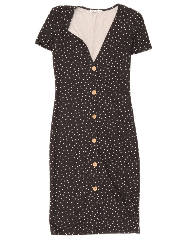 Rochie pentru femei Zara Marea Britanie 8 Poliester cu buline negru
