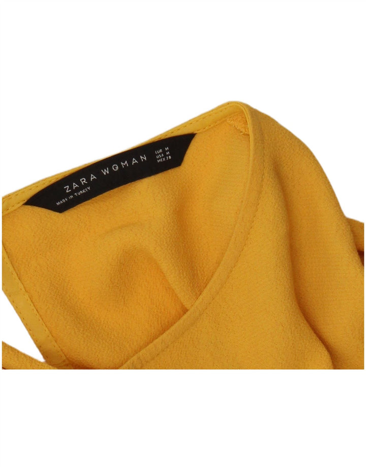 Bluză Crop Top pentru femei Zara UK 12 Galben mediu