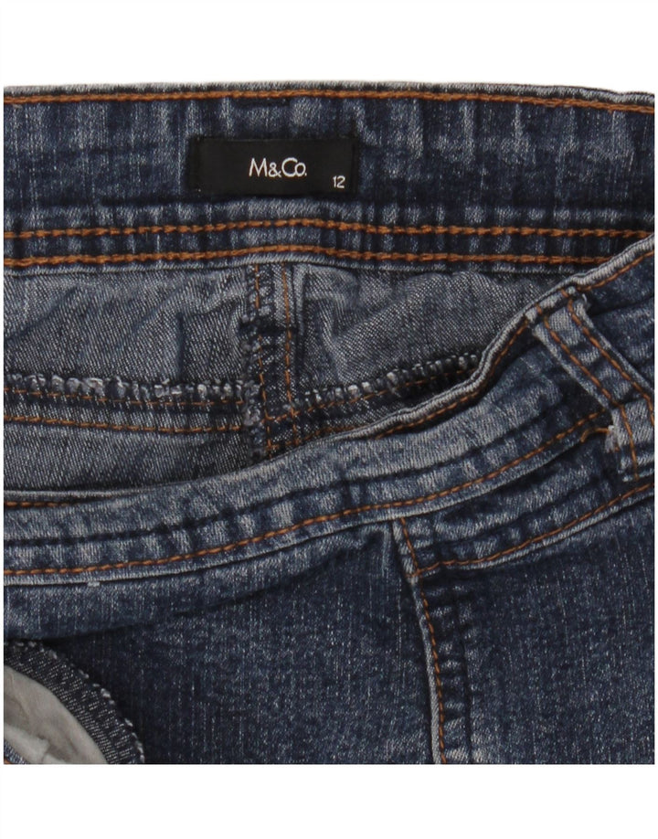 Bermude pentru damă M&Co, din denim, UK 12 Medium W32 Bumbac albastru
