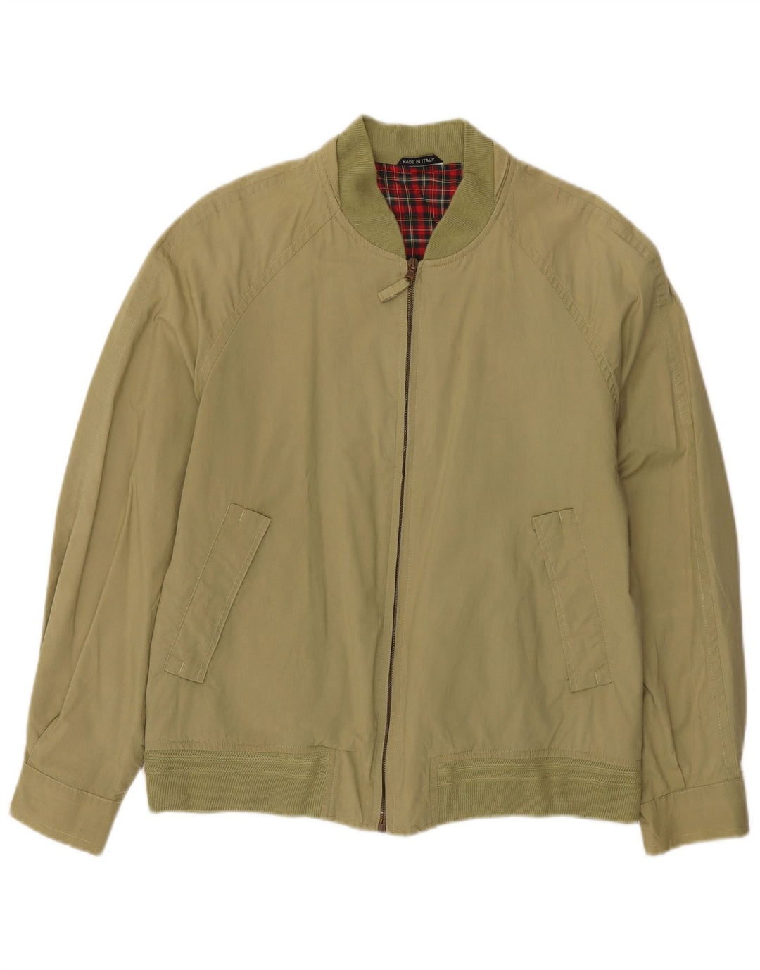 Jachetă bomber pentru bărbați Green Leaves IT 48 Medium Khaki Bumbac