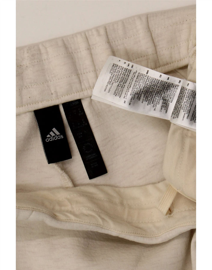 Pantaloni de trening Adidas pentru femei UK 12/14 Bumbac alb mediu