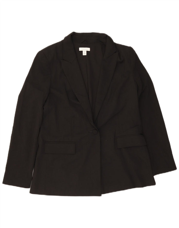 Sacou Topshop pentru femei, cu 1 nasture, poliester negru, UK 10