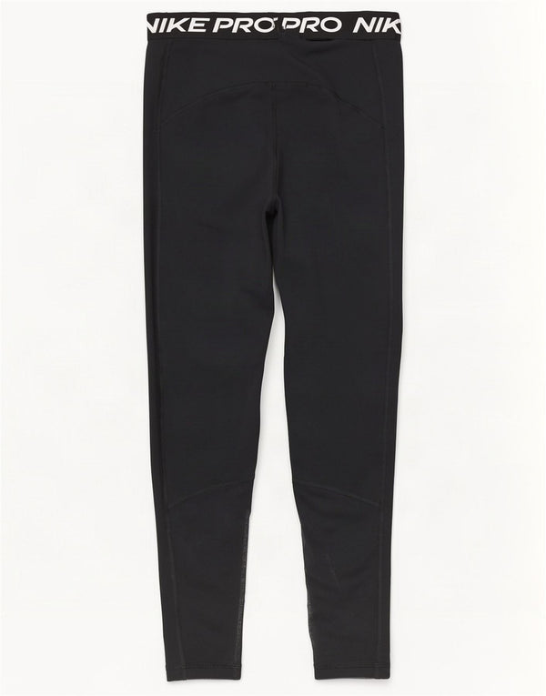 Leggings crop grafic Nike Dri Fit pentru femei UK 12 Poliester mediu negru