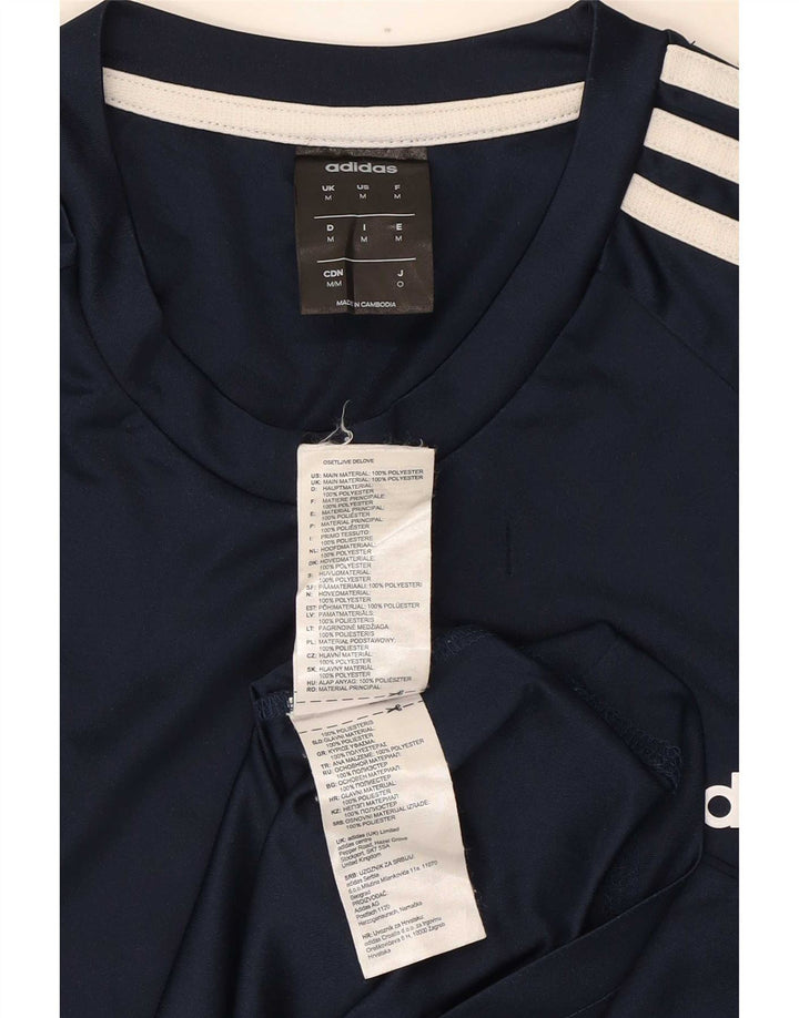 Tricou Adidas Climalite pentru bărbați Top Mediu Bleumarin Poliester