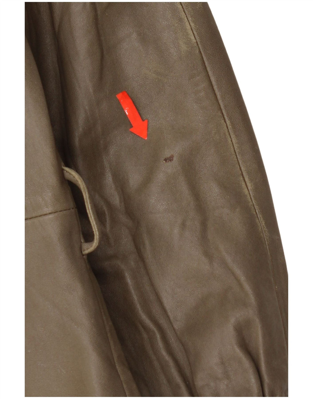 Geaca de piele vintage pentru femei IT 44 Medium Khaki Leather