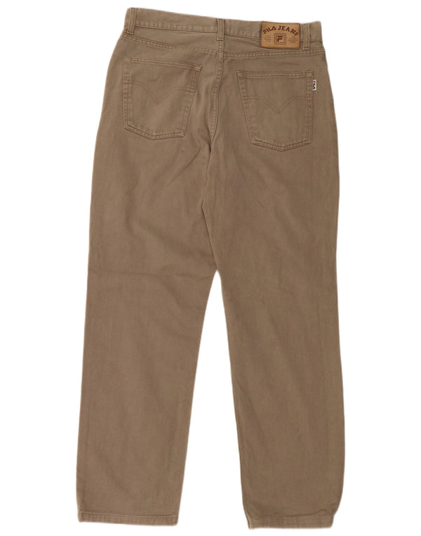 Blugi drepti pentru bărbați FILA IT 50 Large W32 L30 Bej Bumbac