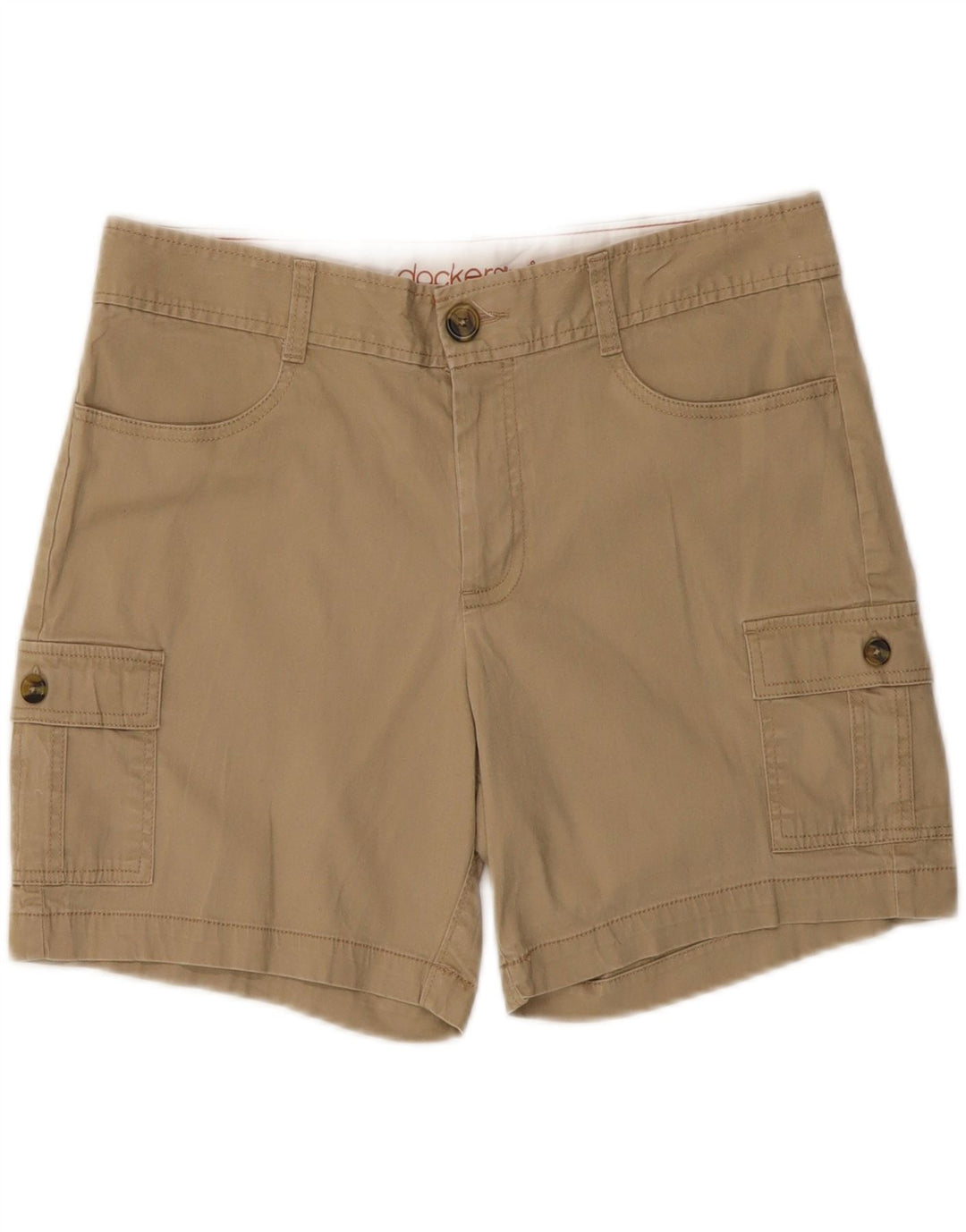 DOCKERS Womens Cargo Shorts US 12 Large W34  Beige Cotton Vintage Dockers and Second-Hand Dockers from Messina Hembry 