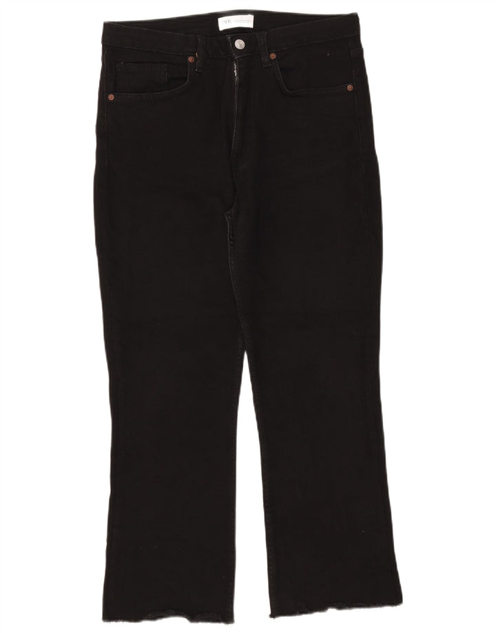 Blugi cu talie înaltă pentru femei Zara EU 40 Medium W30 L26 Negri