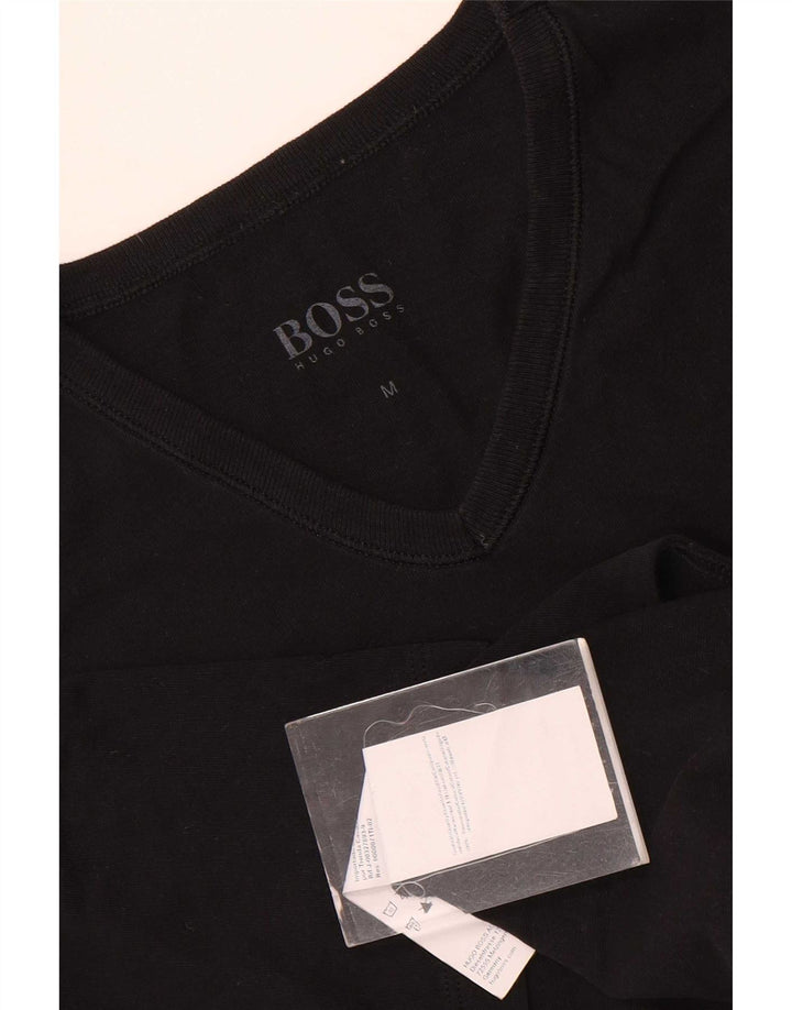 Tricou pentru bărbați Hugo Boss Top Mediu Negru