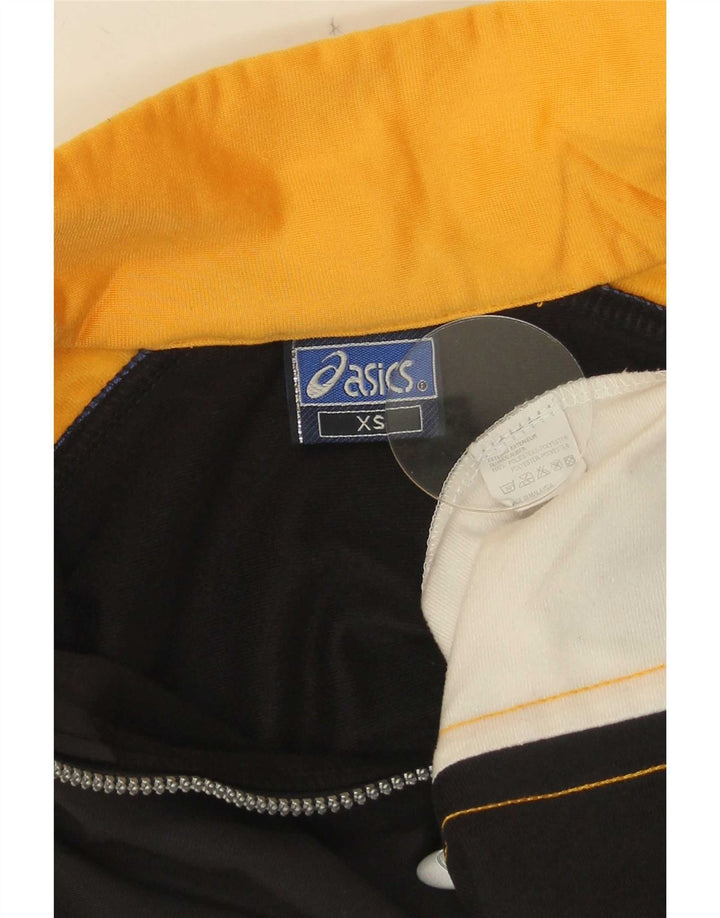 Jachetă de top pentru trening grafic Asics pentru bărbați XS, poliester color bloc negru