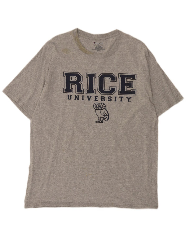 Tricou grafic Champion pentru bărbați Rice University Top XL bumbac gri