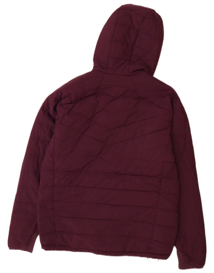 Jachetă reversibilă cu glugă pentru bărbați Eddie Bauer Marea Britanie 38 Nylon Burgundy mediu