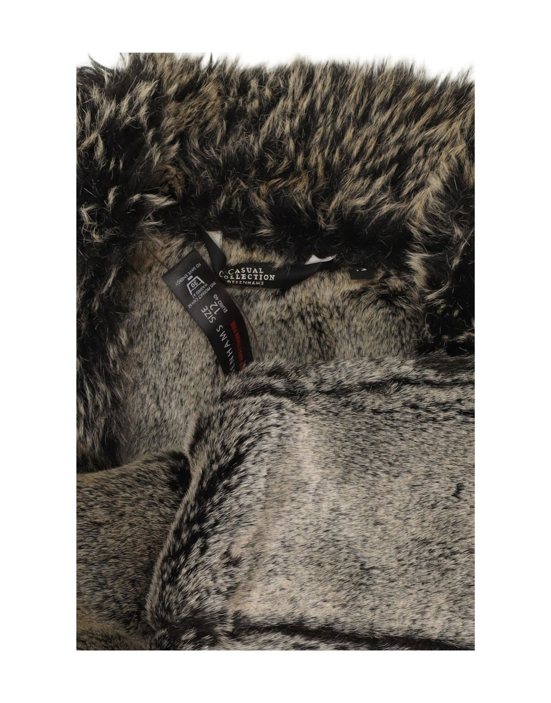 Debenhams pentru femei Sherpa Gilet UK 12 Medium Brown Poliester