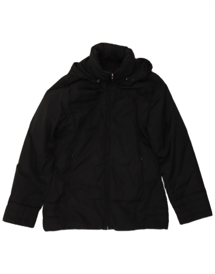 Jachetă căptușită cu glugă Moncler pentru femei Mărimea 2 Poliester negru mediu
