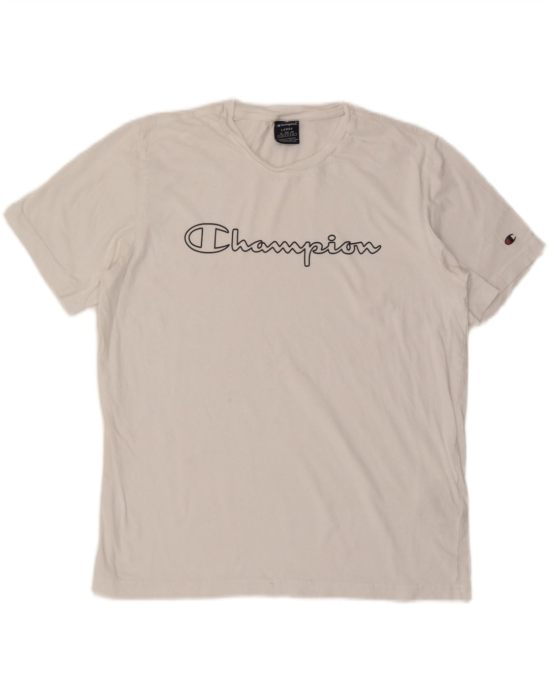 Tricou grafic pentru bărbați CHAMPION Top mare din bumbac alb