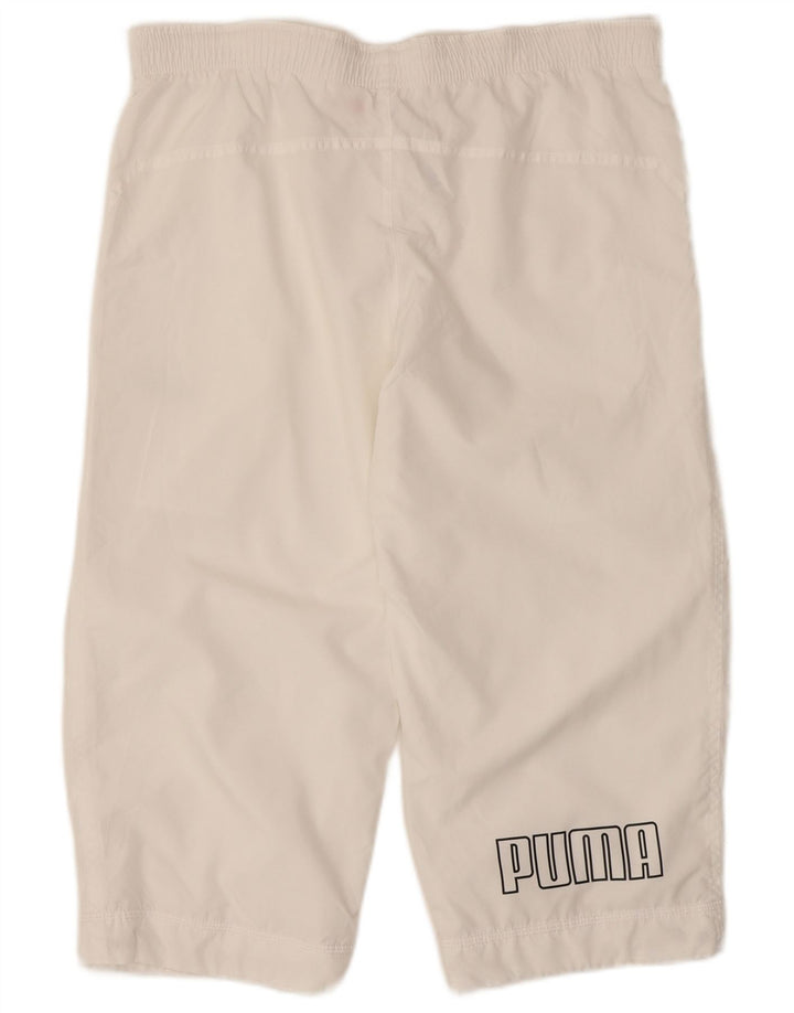 Pantaloni scurti sport Puma Graphic Bermuda pentru bărbați, poliester, alb, mic