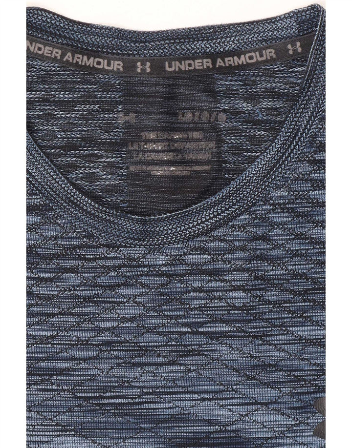 Tricou Under Armour pentru bărbați Top mare, albastru, poliester stricat Sport