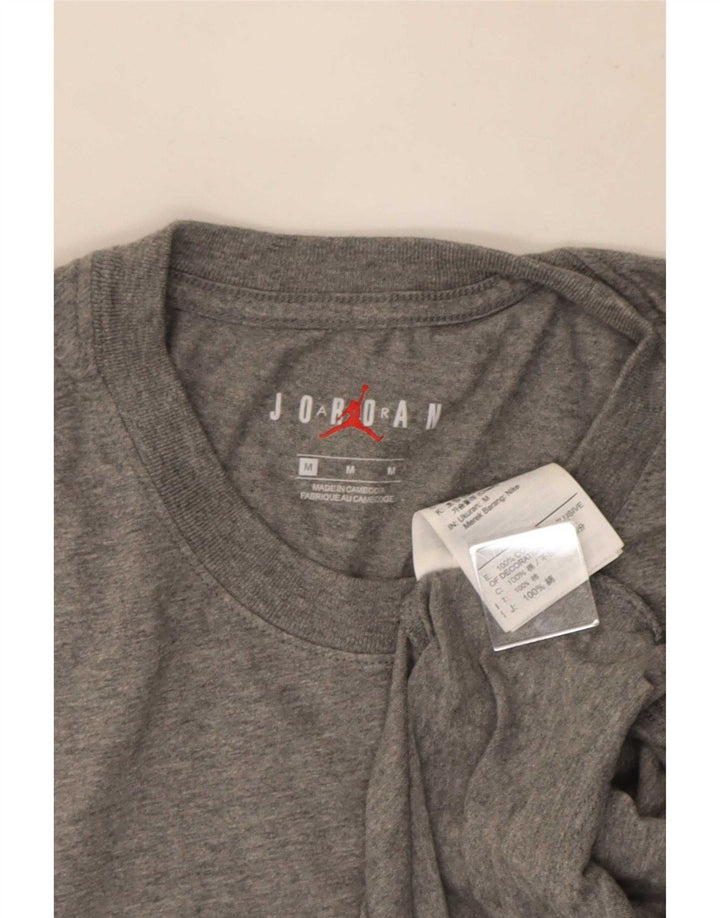 Tricou grafic Jordan pentru bărbați Top din bumbac gri mediu