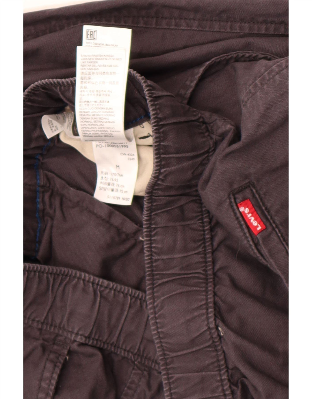 Pantaloni chino drepți pentru bărbați Levi's L30 L30, bumbac gri