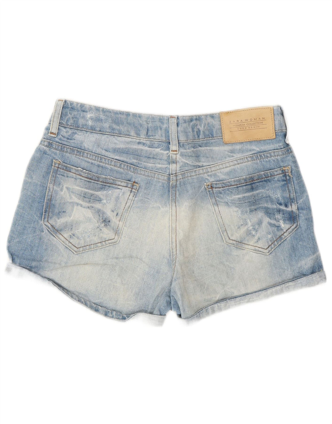 Pantaloni scurți din denim pentru femei Zara EU 36 XS W26 Albastru