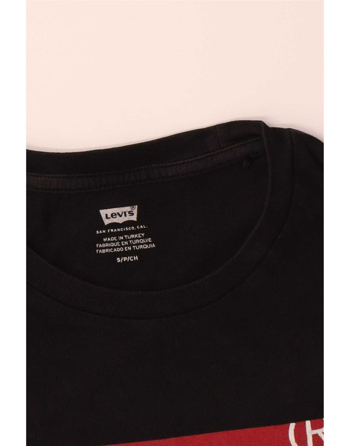 Tricou grafic Levi's pentru bărbați Top mic, negru, bumbac
