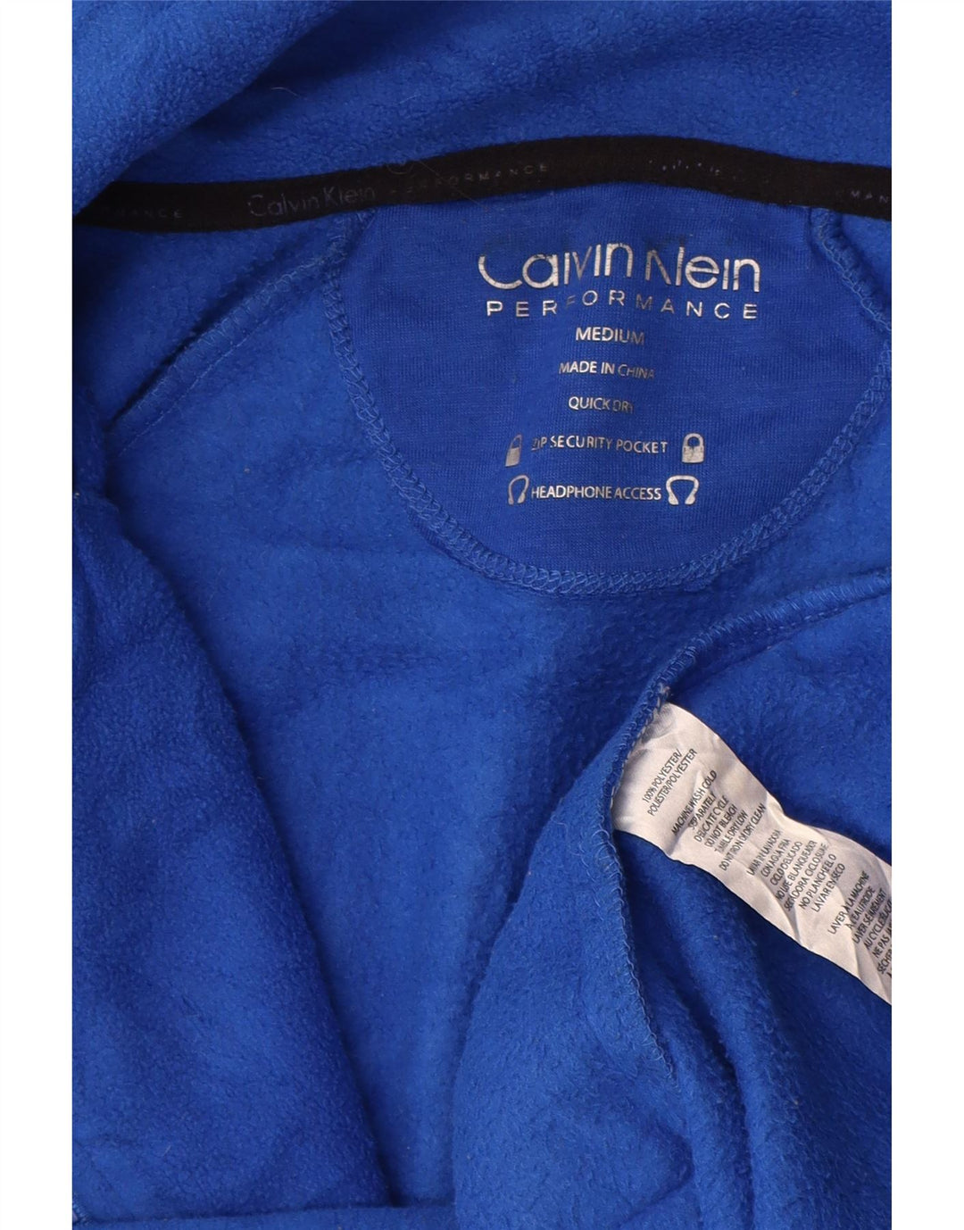 Jachetă din lână CALVIN KLEIN pentru femei, UK 14, poliester albastru mediu