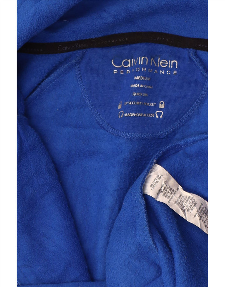 Jachetă din lână CALVIN KLEIN pentru femei, UK 14, poliester albastru mediu