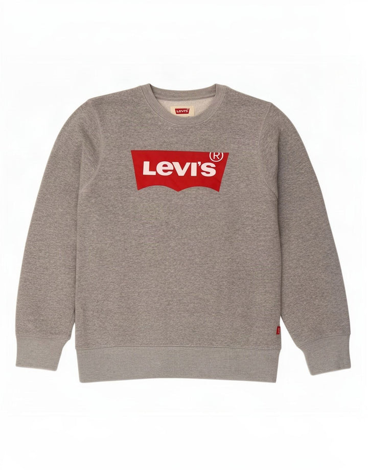 Pulover cu grafică Levi's pentru băieți, 13-14 ani, bumbac cu pete gri