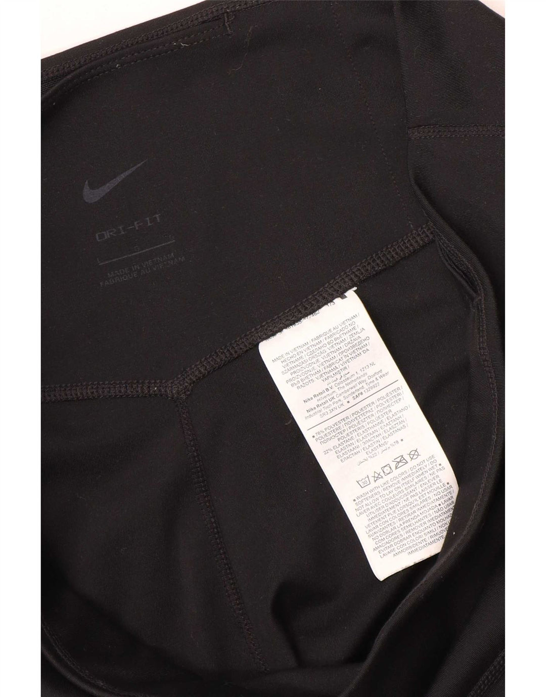 Leggings Dri Fit Nike pentru femei UK 16, mare, negru, poliester