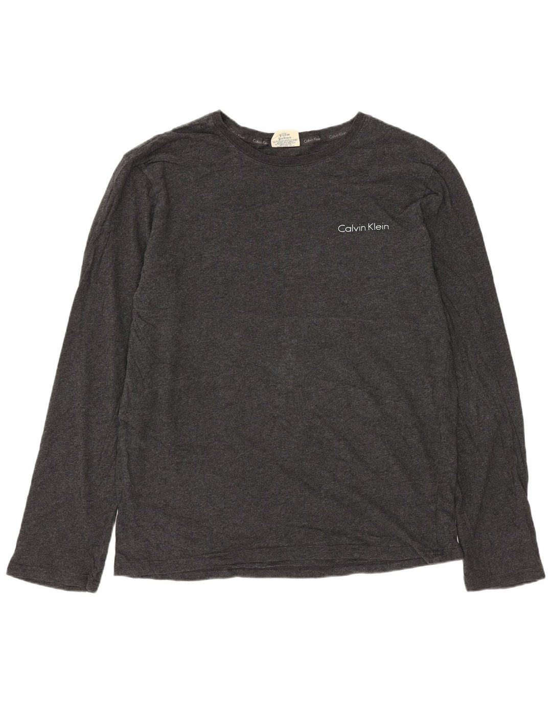 Calvin Klein Top pentru bărbați cu mânecă lungă din bumbac gri mediu