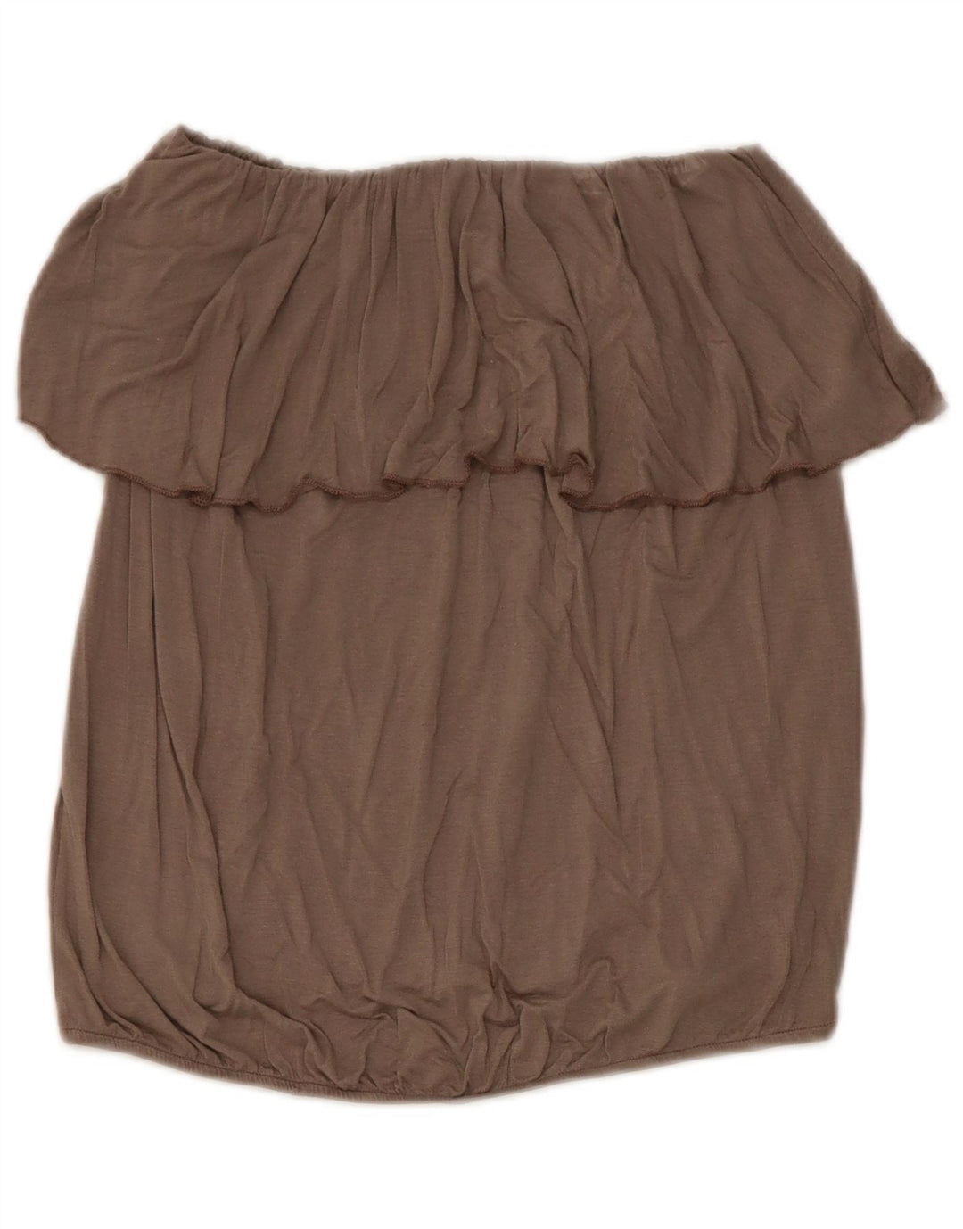 Top pentru femei Benetton Crop Off Shoulder UK 12 Medium Gri Viscose