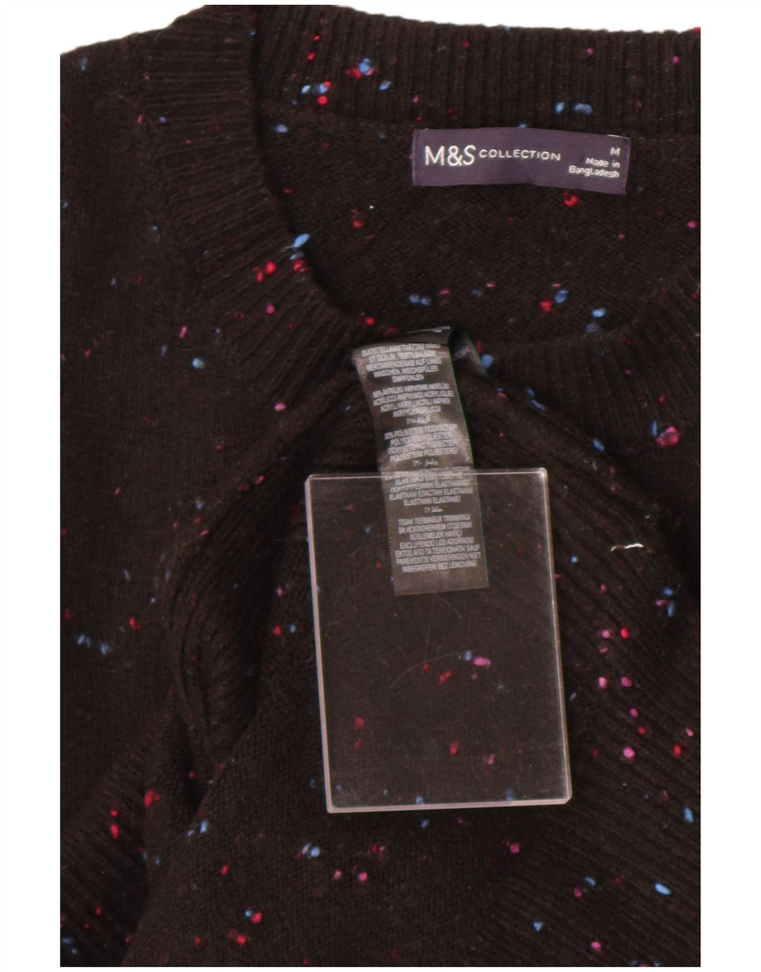 Marks & Spencer Vestă pentru bărbați Tank Top Medium Black Flecked Acrylic