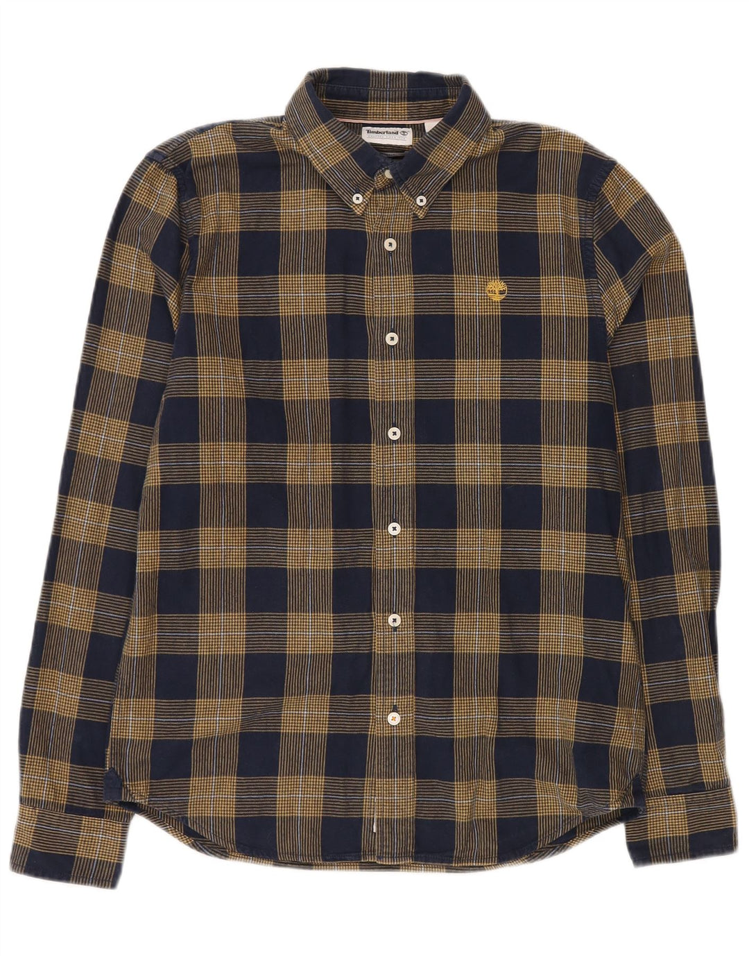 Cămașă pentru bărbați TIMBERLAND Slim Fit Flannel Bumbac cu carouri, albastru bleumarin